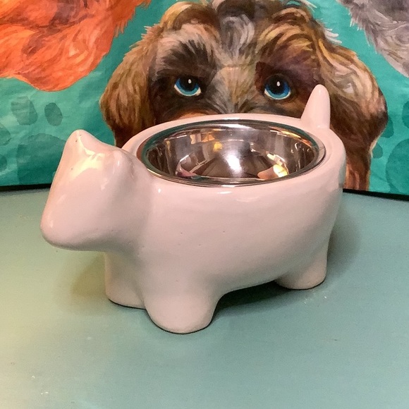 Dog Raised Ceramic Dog Food Bowl Poshmark